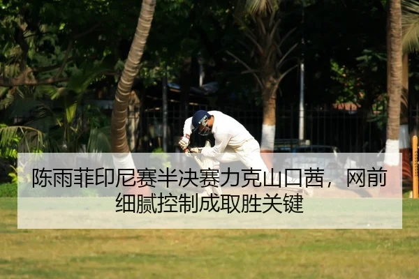 陈雨菲印尼赛半决赛力克山口茜，网前细腻控制成取胜关键